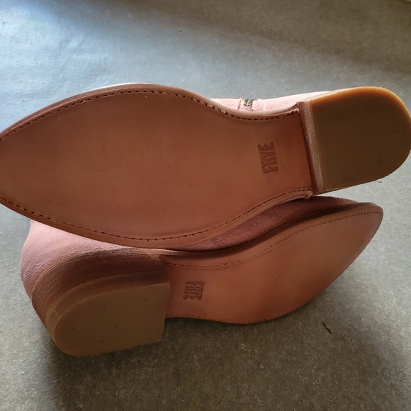 🌟 AUTHENTIC ✨️ NEW Frye Suede Billy Short Boots Dusty Rose Pink 👢 Size 10 - Picture 12 of 16